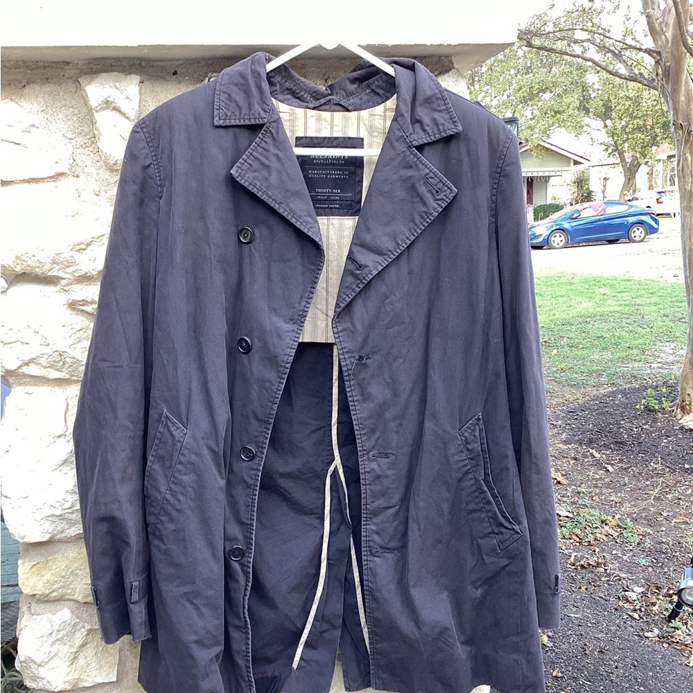 All Saints Blue Trench coat